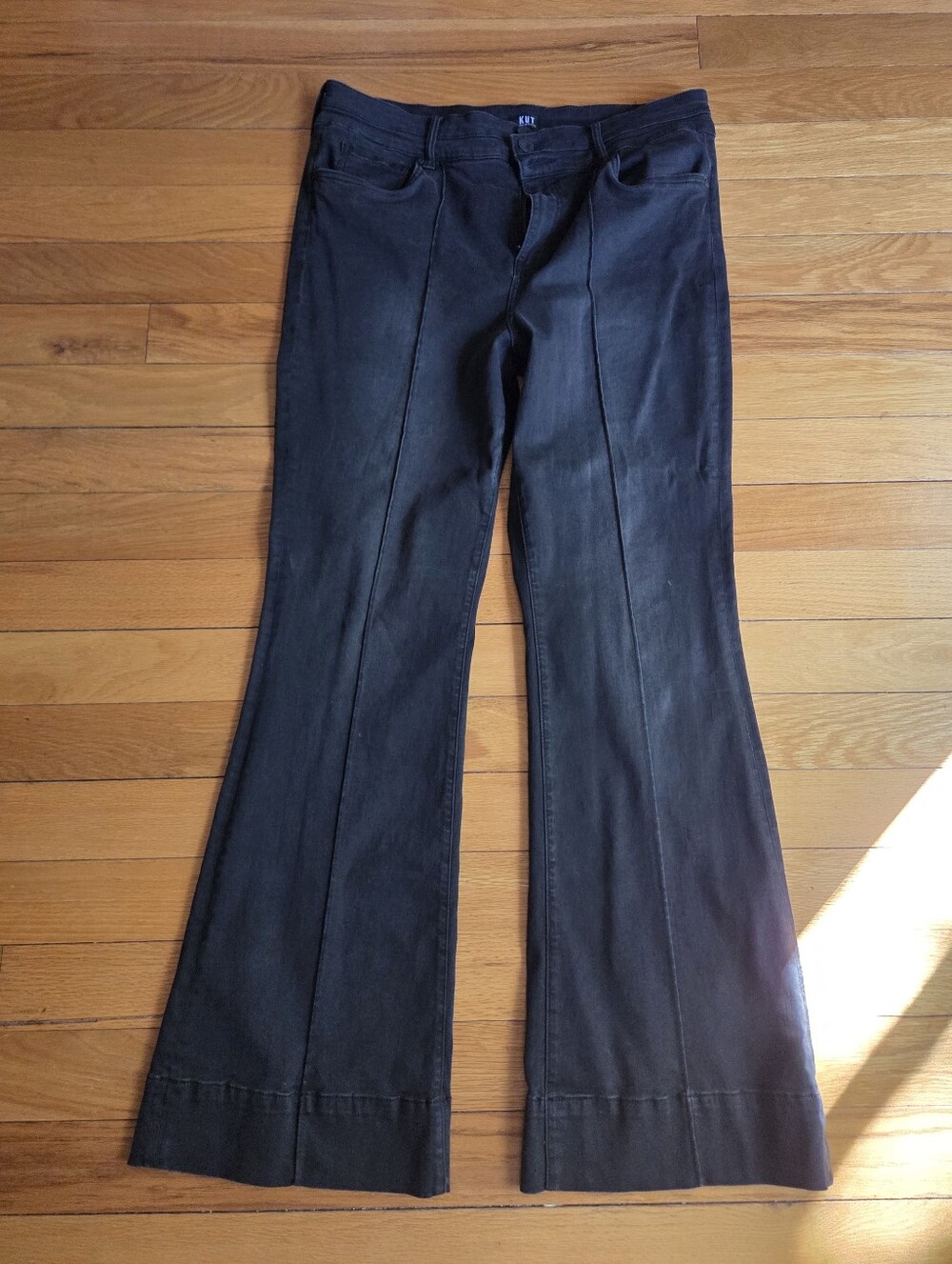 Kut From The Kloth Women's Wideleg/bootcut Black Wash Pants